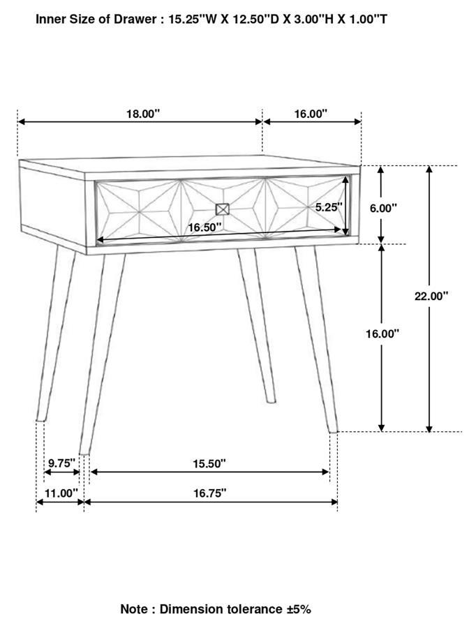 Ezra - 1-Drawer Accent Table