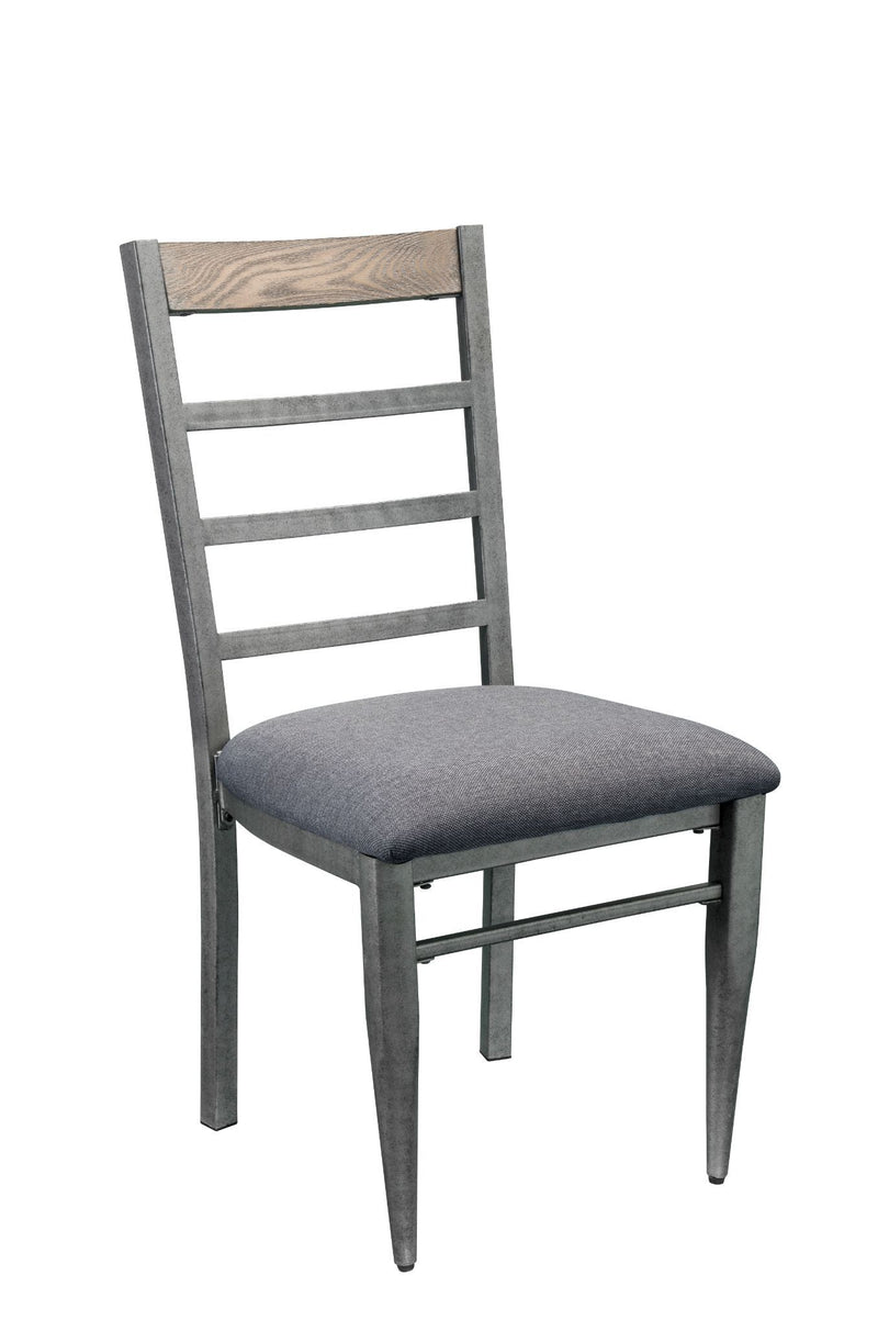 Ornat - Side Chair (Set of 2) - Gray Fabric & Antique Gray