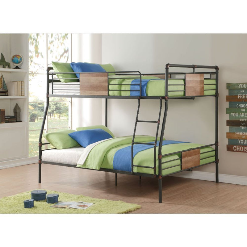 Brantley - Bunk Bed - Sandy Black & Dark Bronze Hand-Brushed