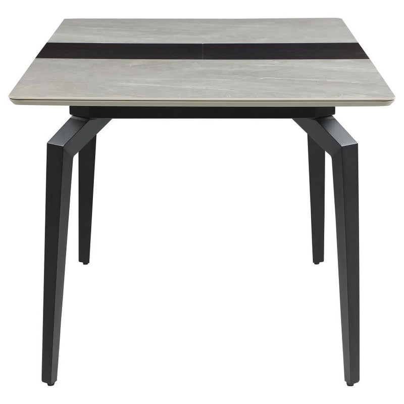 Mina - Rectangular Extension Dining Table - Gray Ceramic