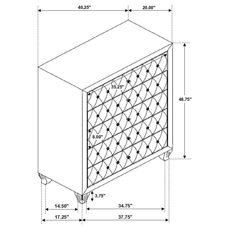 Deanna - 5-Drawer Rectangular Chest