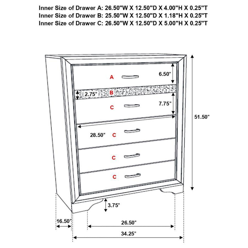 Miranda - 5-Drawer Chest