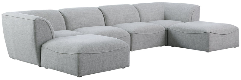 Miramar - Modular Sectional 6 Piece - Gray - Fabric