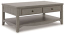 Charina - Rectangular Cocktail Table - Antique Gray