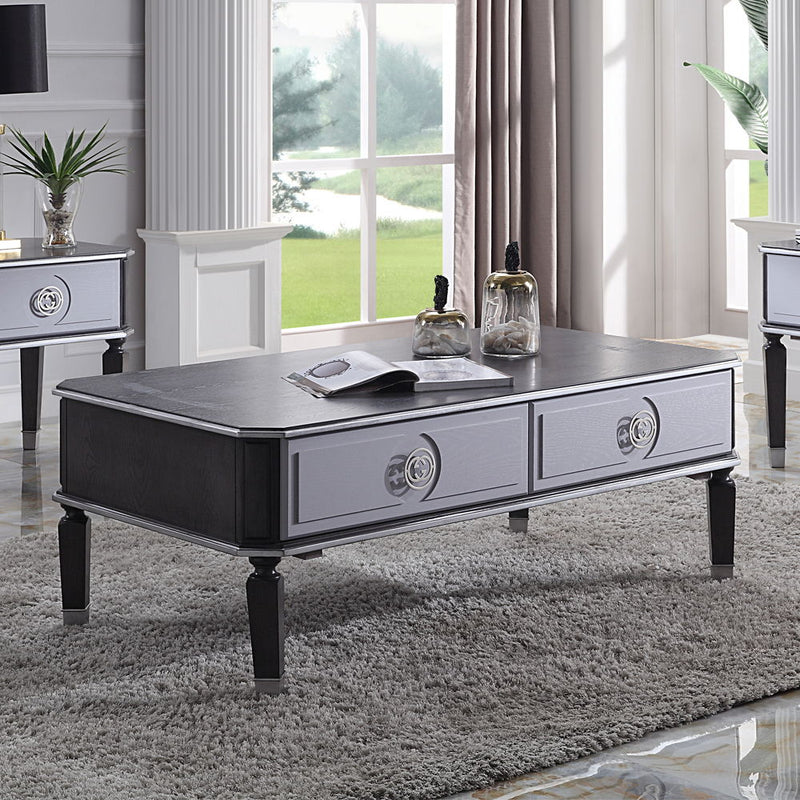 House - Beatrice Coffee Table - Charcoal & Light Gray Finish