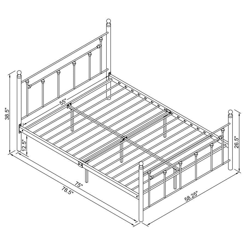 Canon - Metal Slatted Headboard Platform Bed